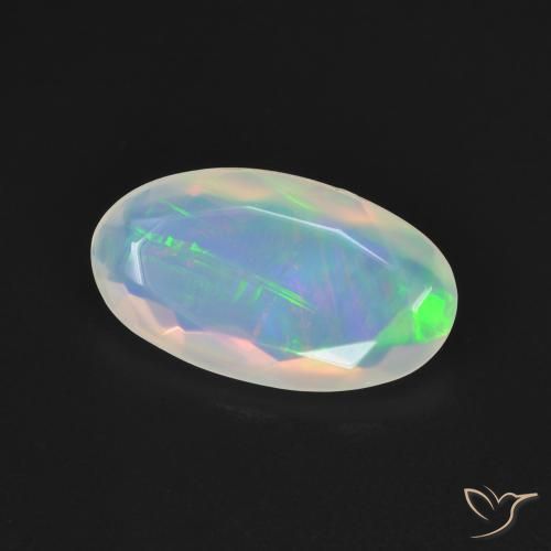 Opale Multicolore naturelle ovale, 1.33 ct, Transparent
