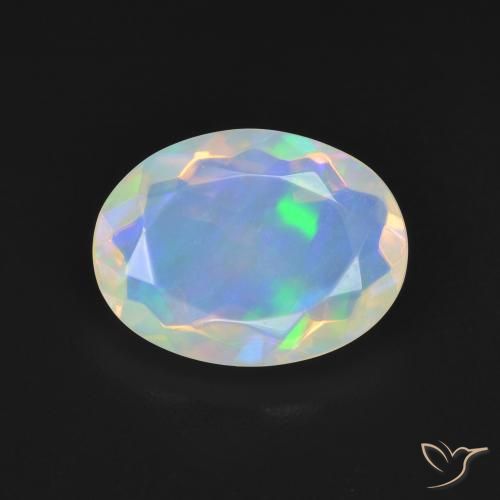 2.48ct Naturel Blanc bleuâtre Opale, ovale, Transparent
