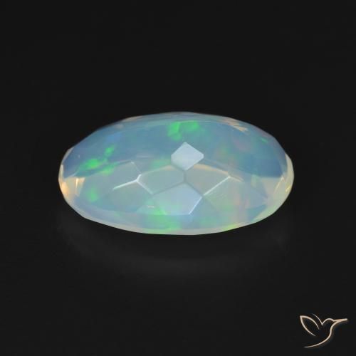 Opale Blanc bleuâtre naturelle ovale, 2.86 ct, Transparent
