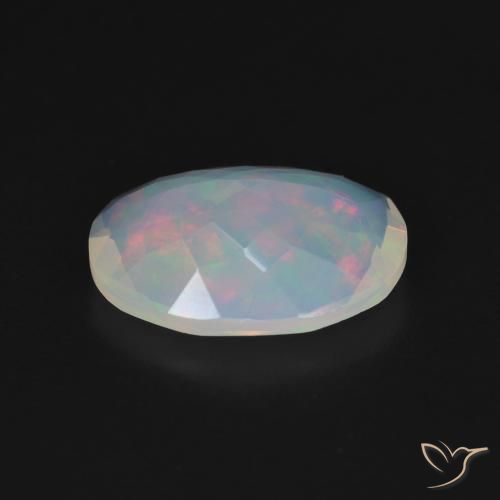Opale Blanc multicolore naturelle ovale, 2.21 ct, Transparent