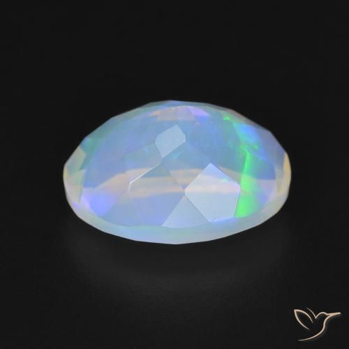 Opale Blanc bleuâtre naturelle ovale, 2.17 ct, Transparent