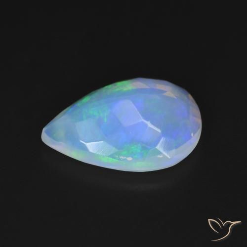 Opale Blanc bleuâtre naturelle En forme de poire, 1.93 ct, Transparent