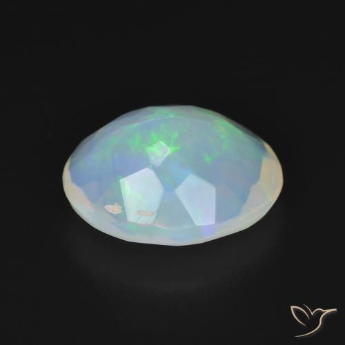 Opale Blanc multicolore naturelle ovale, 2.42 ct, Transparent