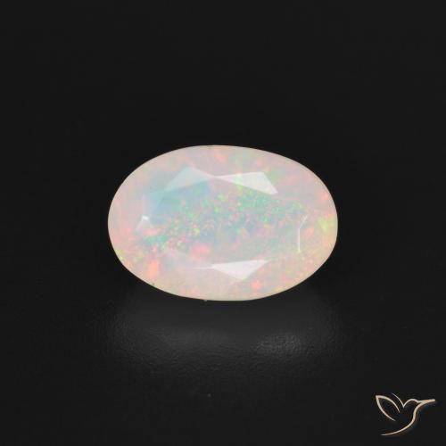 1.51ct Naturel Blanc multicolore Opale, ovale, Translucide