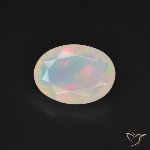 1.83ct Naturel Blanc multicolore Opale, ovale, Transparent