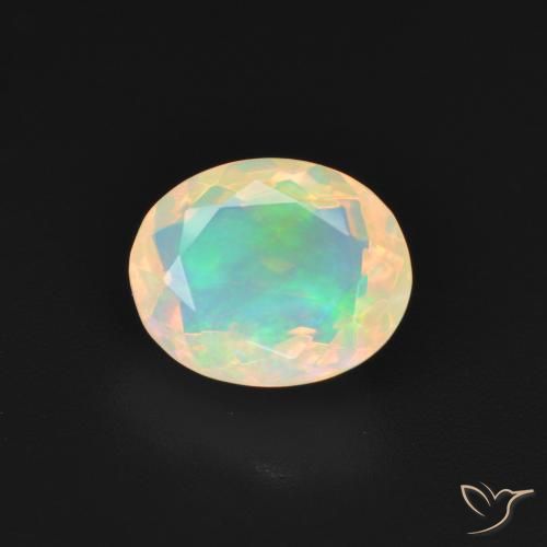 2.12ct Naturel Blanc bleuâtre Opale, ovale, Transparent