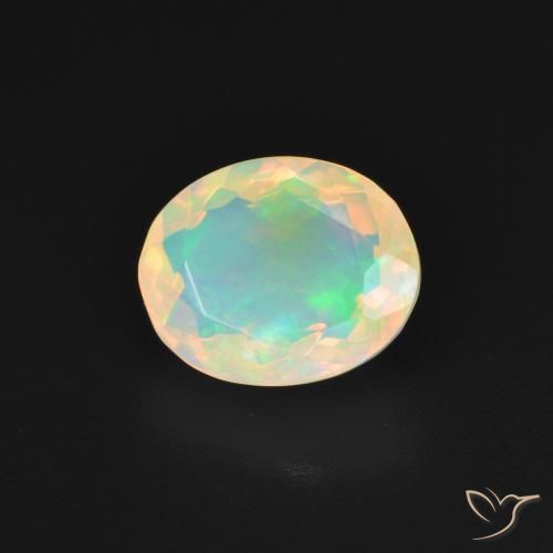Opale Blanc bleuâtre naturelle ovale, 2.12 ct, Transparent