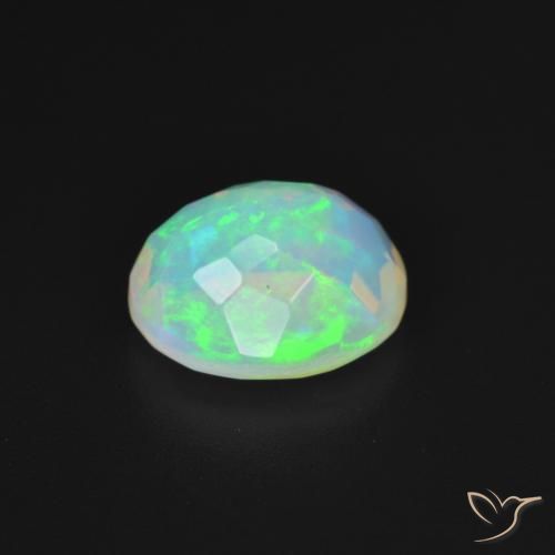 Opale Blanc bleuâtre naturelle ovale, 2.12 ct, Transparent