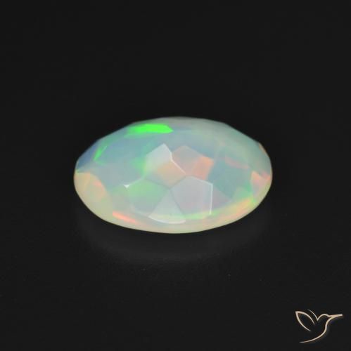 Opale Blanc multicolore naturelle ovale, 1.69 ct, Transparent
