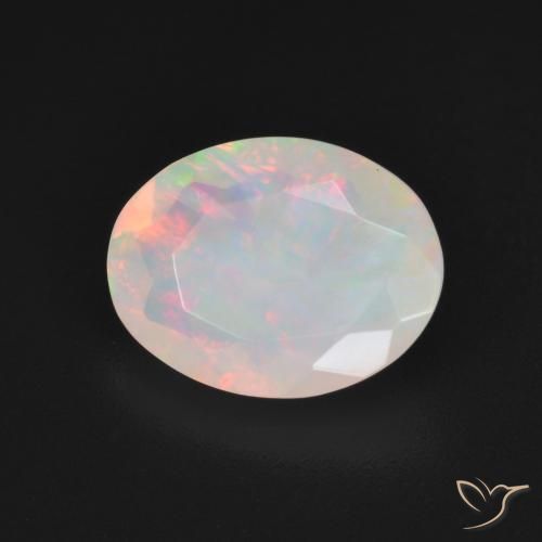 Opale Multicolore naturelle ovale, 1.85 ct, Translucide