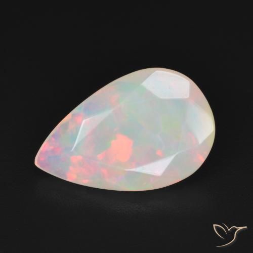 2.10ct Naturel Multicolore Opale, En forme de poire, Translucide
