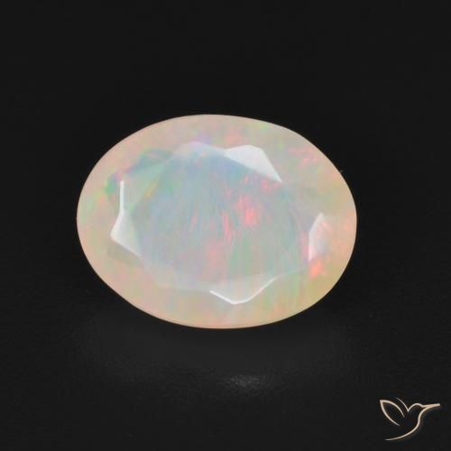 Opale Multicolore naturelle ovale, 1.19 ct, Translucide