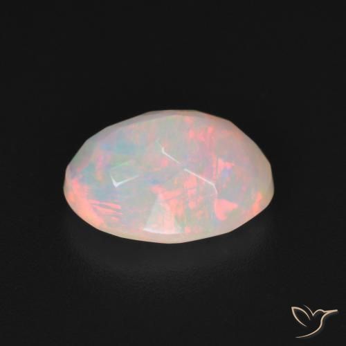 Opale Multicolore naturelle ovale, 1.19 ct, Translucide