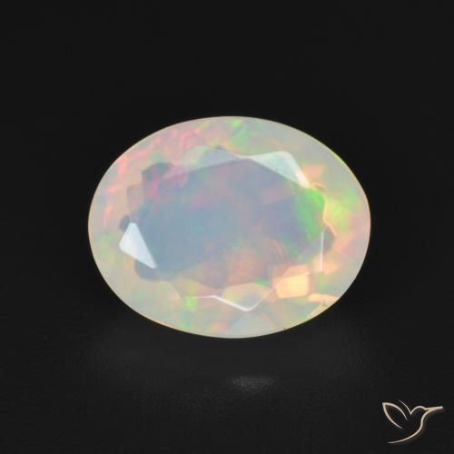 1.51ct Naturel Multicolore Opale, ovale, Transparent, Photo A