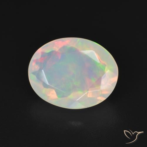 Opale Multicolore naturelle ovale, 1.51 ct, Transparent
