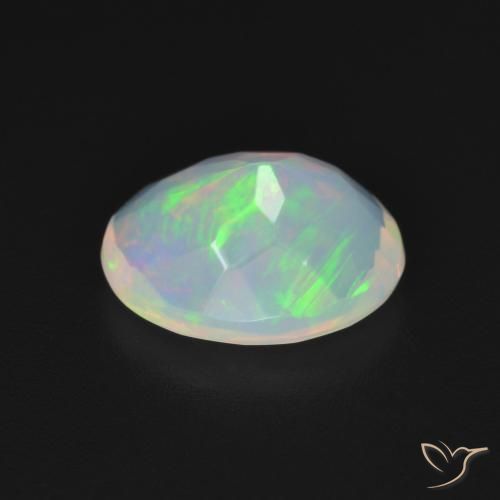 Opale Multicolore naturelle ovale, 1.51 ct, Transparent