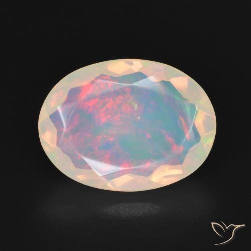2.90ct Naturel Multicolore Opale, ovale, Transparent