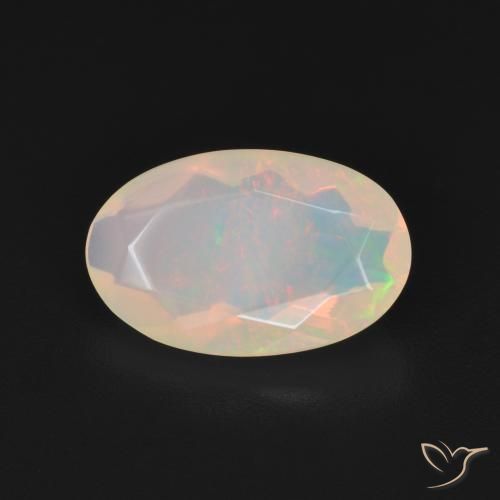 Opale Multicolore naturelle ovale, 1.51 ct, Transparent