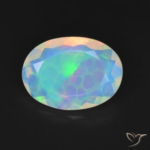 2.03ct Naturel Multicolore Opale, ovale, Transparent, Photo A