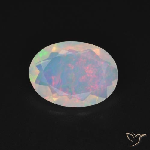 1.16ct Naturel Multicolore Opale, ovale, Transparent
