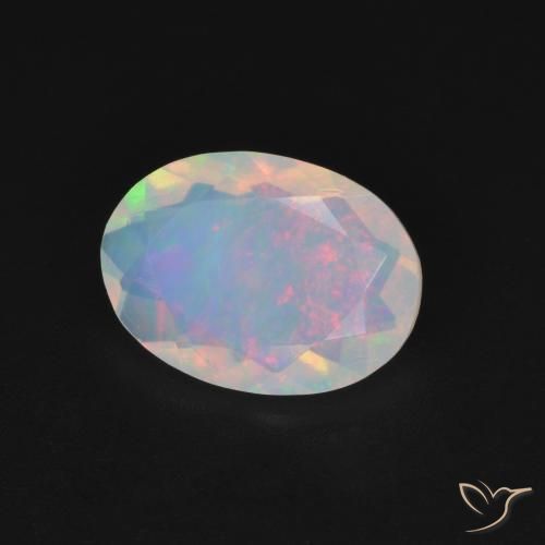 Opale Multicolore naturelle ovale, 1.16 ct, Transparent