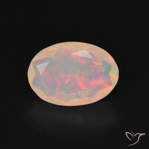 1.25ct Naturel Multicolore Opale, ovale, Transparent, Photo A