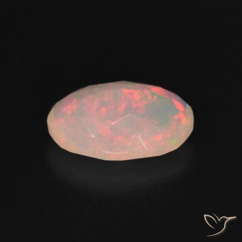 Opale Multicolore naturelle ovale, 1.25 ct, Transparent