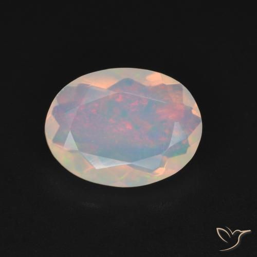 1.17ct Naturel Multicolore Opale, ovale, Transparent