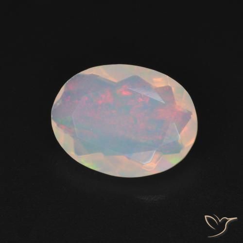 Opale Multicolore naturelle ovale, 1.17 ct, Transparent