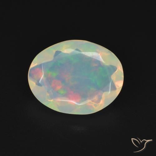 1.22ct Naturel Multicolore Opale, ovale, Transparent, Photo A