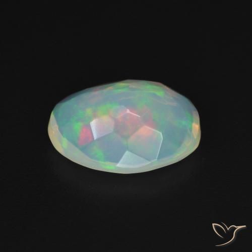 Opale Multicolore naturelle ovale, 1.22 ct, Transparent