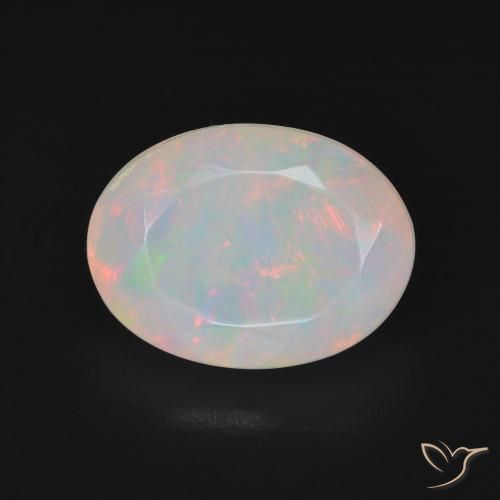 2.96ct Naturel Blanc multicolore Opale, ovale, Translucide