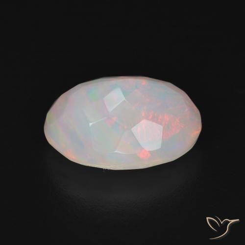 Opale Blanc multicolore naturelle ovale, 2.96 ct, Translucide