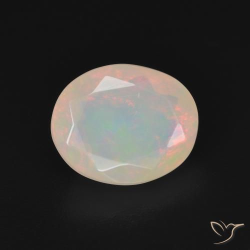 1.94ct Naturel Blanc multicolore Opale, ovale, Translucide