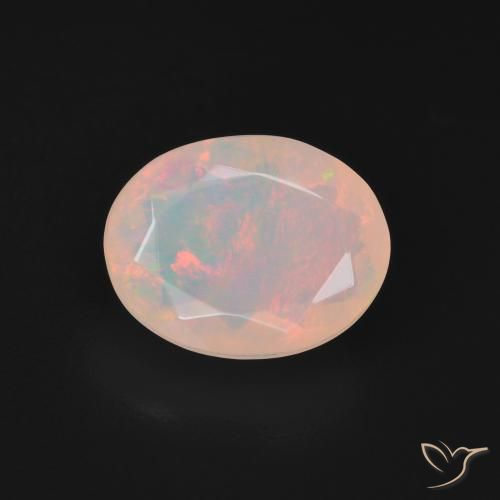 1.92ct Naturel Blanc multicolore Opale, ovale, Translucide