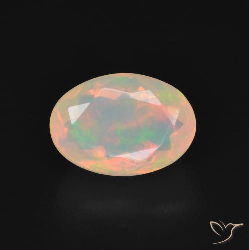 1.71ct Naturel Blanc multicolore Opale, ovale, Transparent