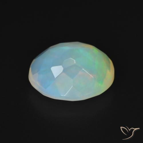Opale Blanc multicolore naturelle ovale, 2.18 ct, Transparent