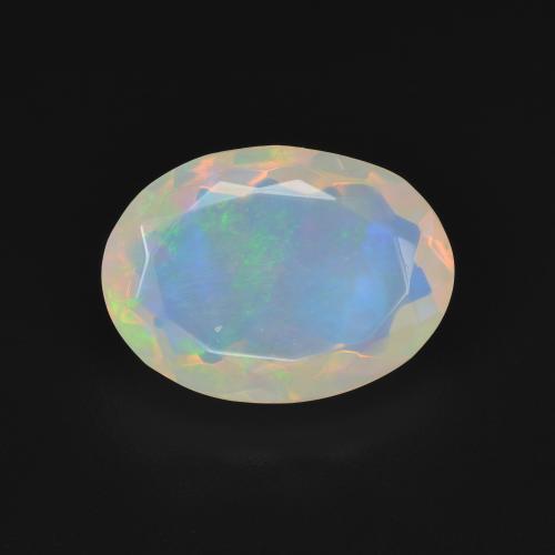 3.11ct Naturel Blanc multicolore Opale, ovale, Transparent