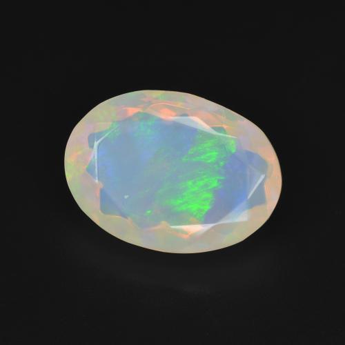 Opale Blanc multicolore naturelle ovale, 3.11 ct, Transparent