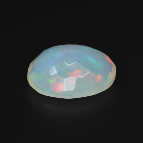 Opale Blanc multicolore naturelle ovale, 3.11 ct, Transparent