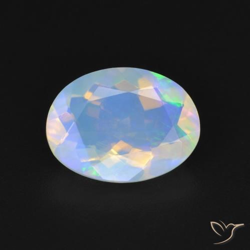 1.59ct Naturel Multicolore Opale, ovale, Transparent