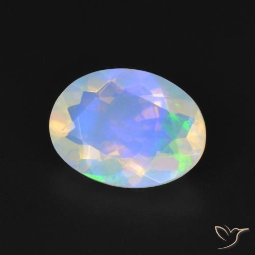 Opale Multicolore naturelle ovale, 1.59 ct, Transparent