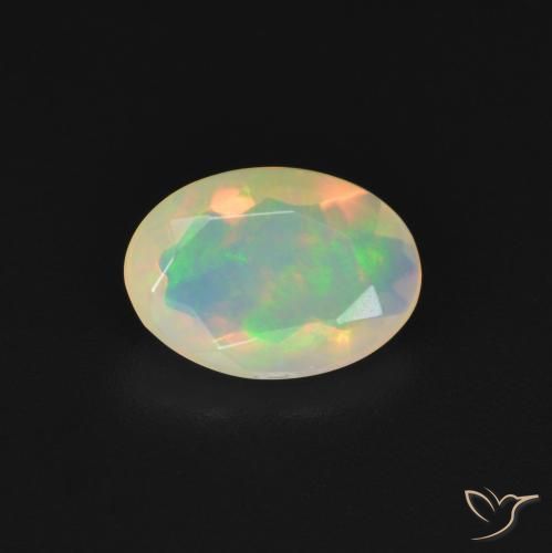 0.95ct Naturel Multicolore Opale, ovale, Transparent, Photo A