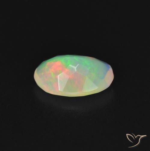 Opale Multicolore naturelle ovale, 0.95 ct, Transparent