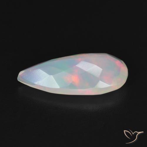 Opale Multicolore naturelle En forme de poire, 1.18 ct, Transparent