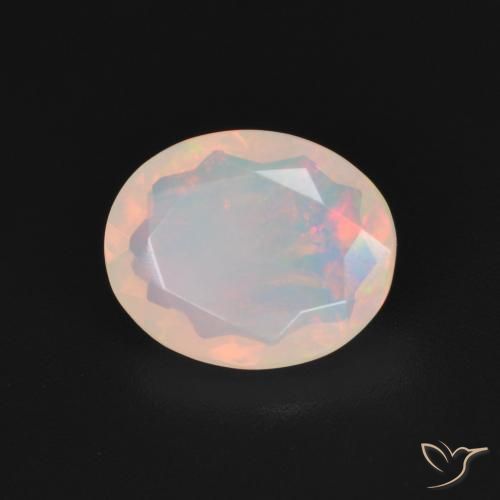 Opale Multicolore naturelle ovale, 1.45 ct, Transparent