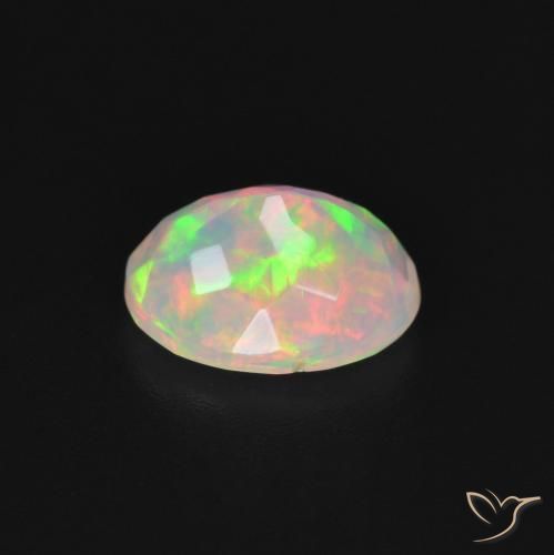 Opale Multicolore naturelle ovale, 1.27 ct, Transparent