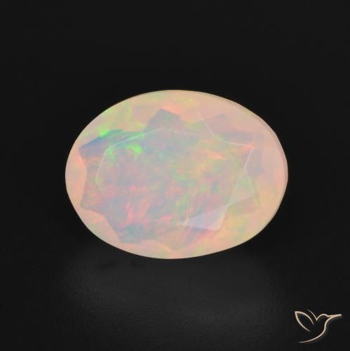 Opale Multicolore naturelle ovale, 1.78 ct, Transparent