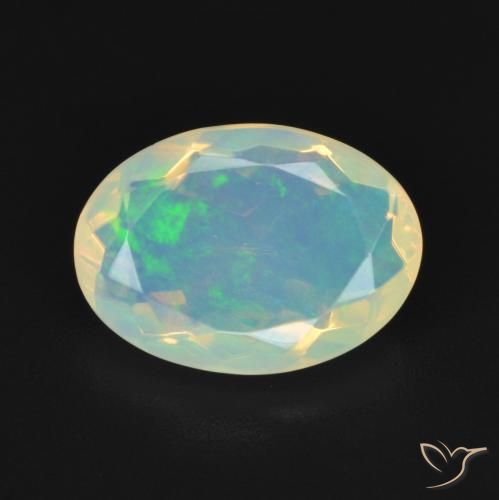 2.15ct Naturel Multicolore Opale, ovale, Transparent, Photo A