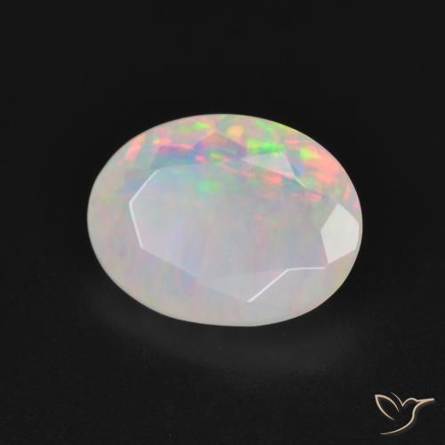 Opale Multicolore naturelle ovale, 1.84 ct, Translucide